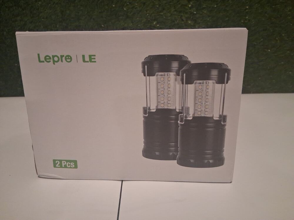Lepro LED Camping Lantern 2-Pack Collapsible Battery Powered Emergency Lights...